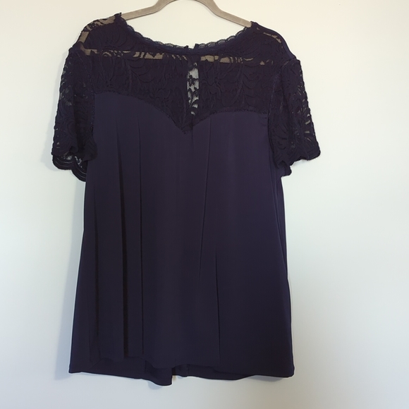 Torrid Plus Size Navy Blue Shirt Silky Soft - Picture 1 of 5